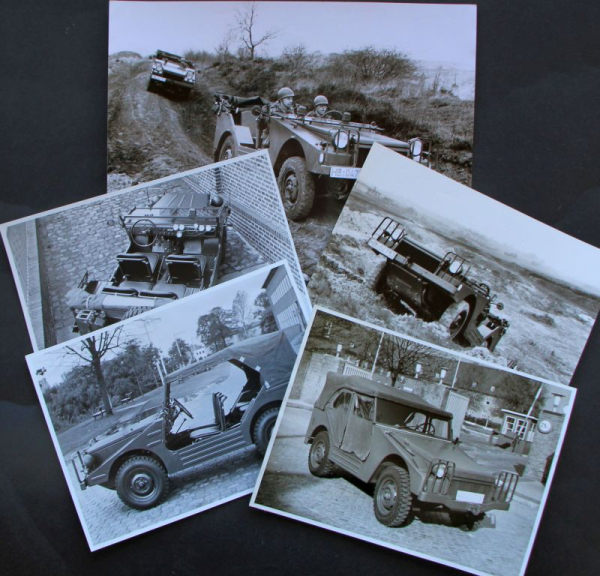 Goliath Jagdwagen Typ 31 im Gelände 1955 fünf Werkfotos (10428)